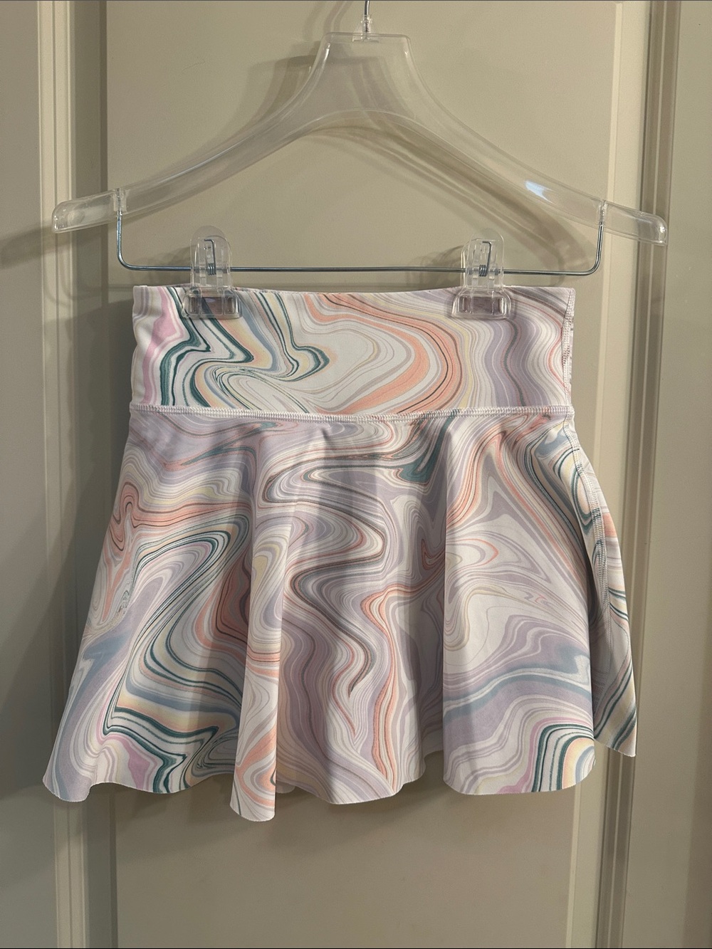 Old Navy Active Marble-Print Flared Skirt in Pastel Swirl - Girls Size 10/12